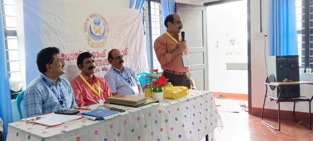 STATE VICE CHAIRMAN SRI RAJEEV AT VOWF MALAPPURAM MEETING